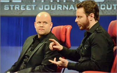 Daniel Ek et Sean Parker